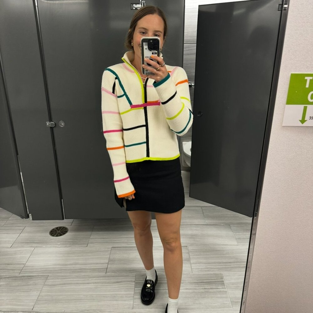 English Factory Quarter Zip Sweater